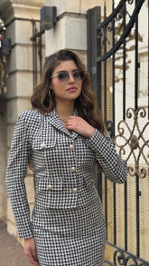 طقم تنورة كحلي