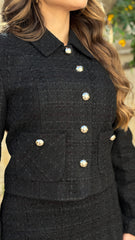 طقم اسود تنورة