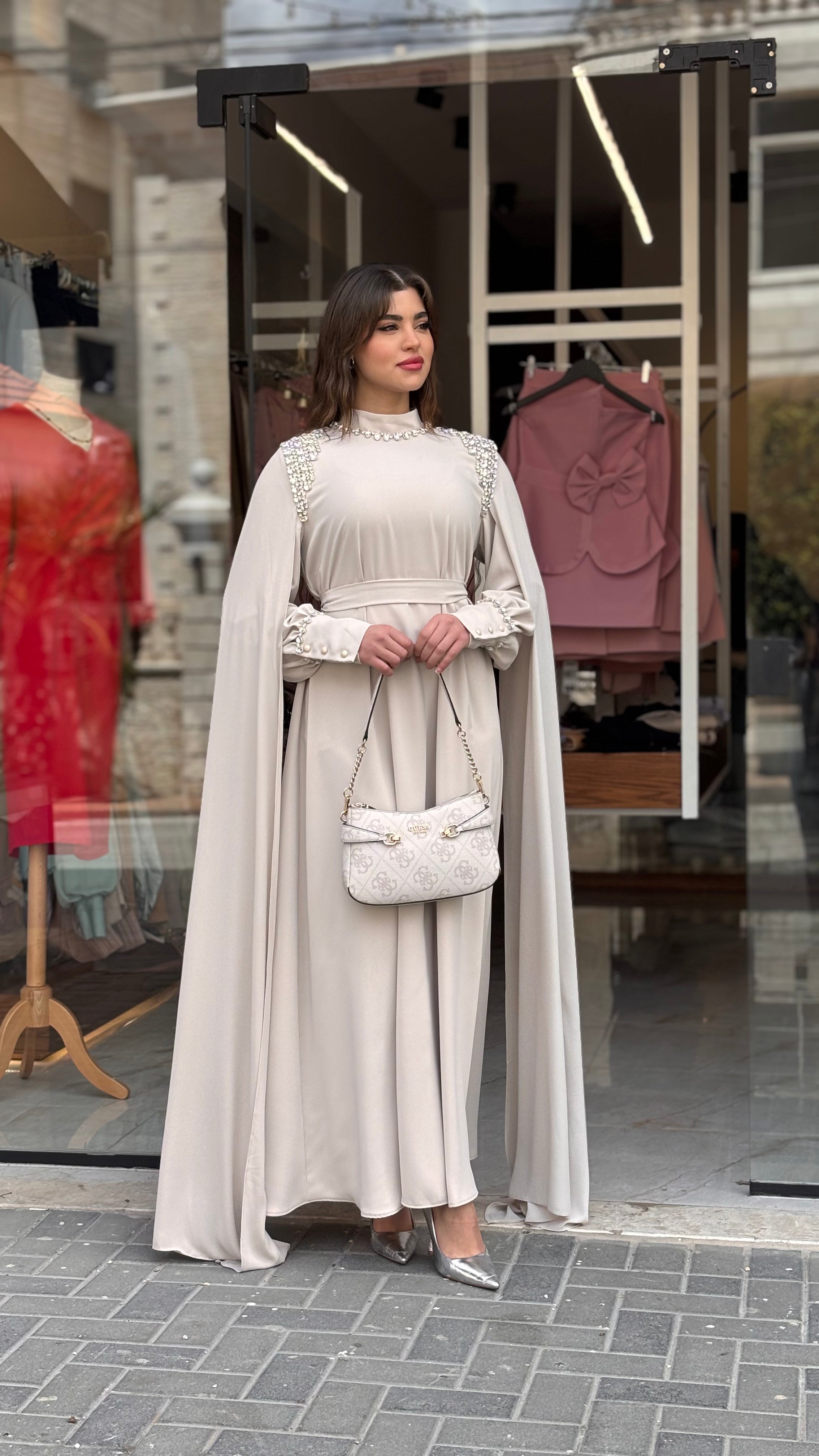 عباي بيج مسكرة- خرز شك ايد