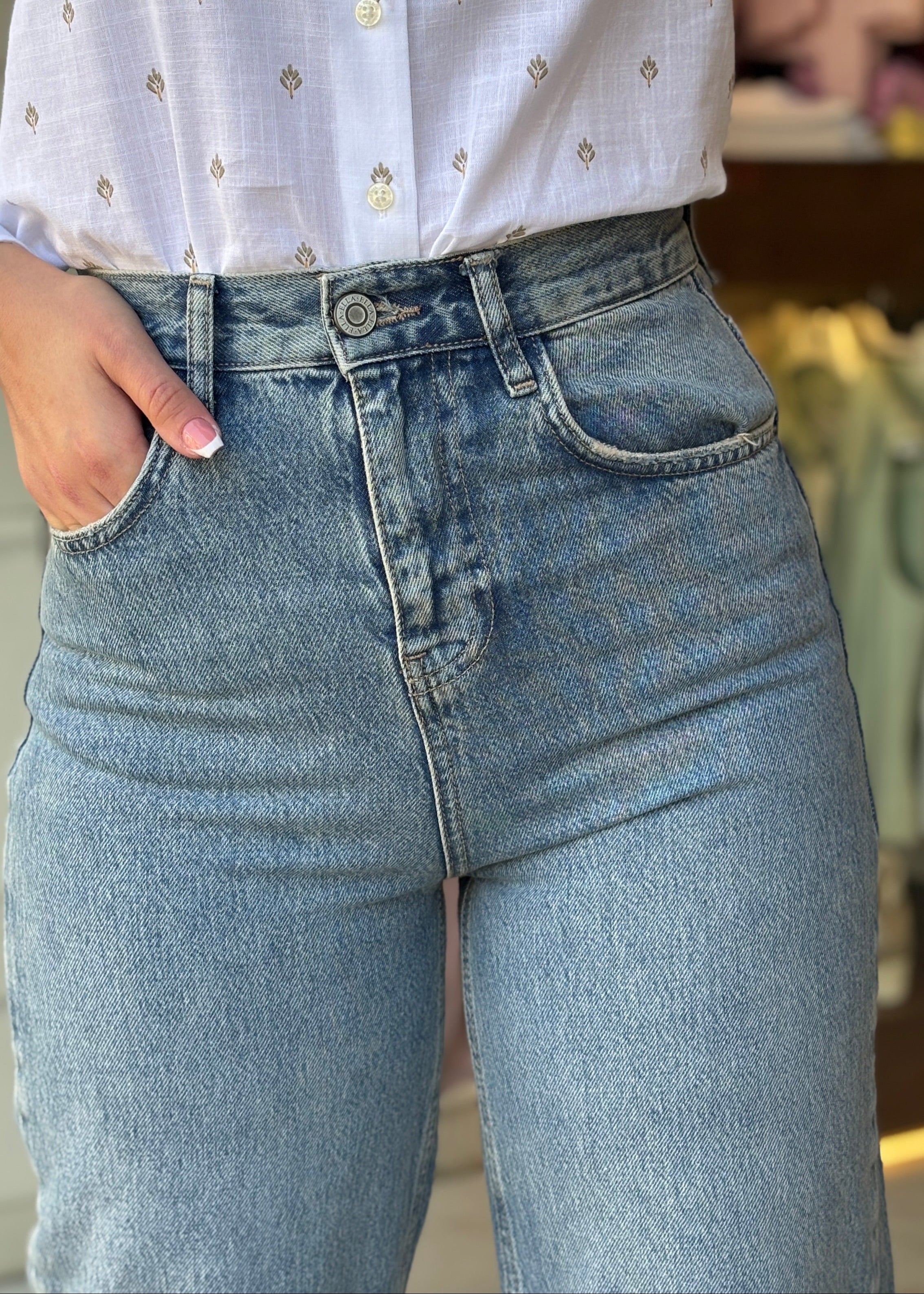 بنطلون جينز - Wide leg