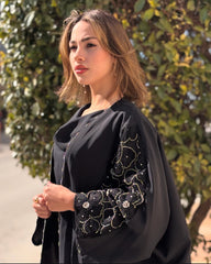 عباي اسود مفتوحة
